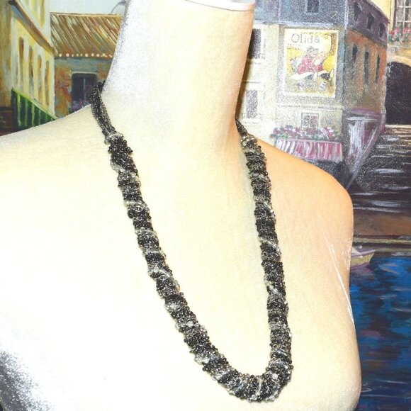 Hand Crafted Heavy Guage Multi Chain Wrap Necklace Caroline C Estate Collection - Picture 9 of 9